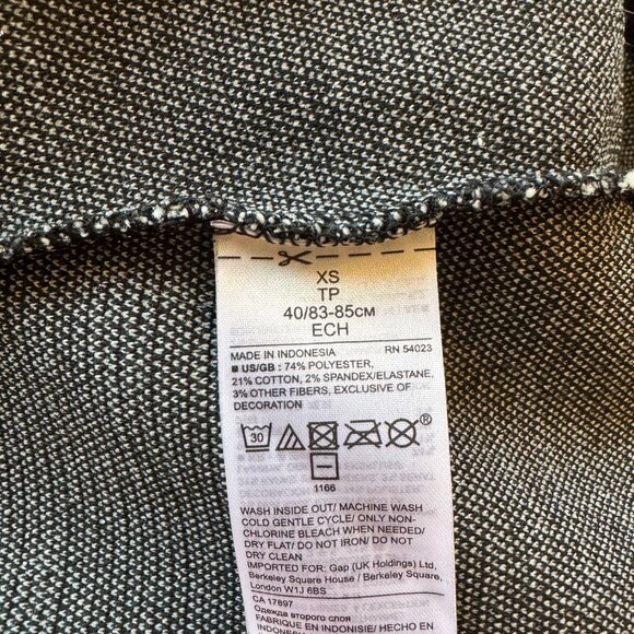 BANANA REPUBLIC - black & white short sleeve tweed top with metallic thread - Picture 7 of 7